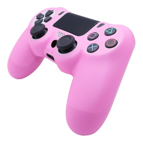 Image of Ralan Silicone Controller Skin Protector for PS4 - Pro Thumb Grip x6, Skull Cap Grip x2 (Camouflage Pink+White Pink)