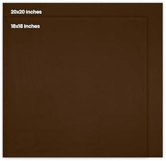 Utopia Kitchen Brown Cloth Napkins [12 Pack, 18x18 Inch] Absorbent Cotton Blend Washable and Reusable for Dinner, Restaurant, Lunch, Wedding and Hotel