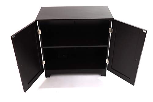 Redmon Since 1883 Contemporary Country Double Door Cabinet, Large, Espresso #TOP1