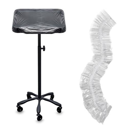 YBEATY 100PCS Disposable Tattoo Tray Cover 19.7 x 12.6 Inch Transparent Elastic Arm Rest Stand Contraction Covers Thickened Plastic Salon Tattoo Table Station Cover for Most Tattoo Machine Trays