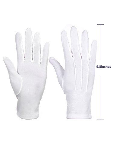 Image secondaire de Gants de Coton et Nylon Blancs - 3 Paires pour Événements Spéciaux