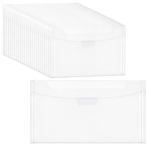 Image of 30 Pcs Large Clear Stamp and Die Storage Bags 9.4 x 7 Inch, Resealable Craft Organizer Pockets for Scrapbooking, Card Making, Die Cutting Supplies, Cricut Dies and DIY Paper Crafts