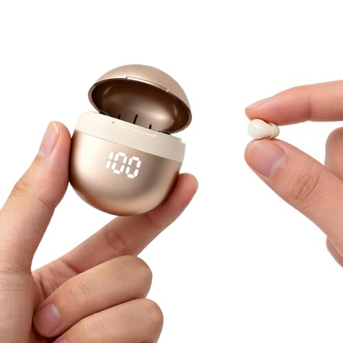 Mini écouteurs invisibles Bluetooth sans fil dans les oreilles, les plus petits écouteurs sans fil écouteurs sans fil écouteurs intra-auriculaires pour petites...