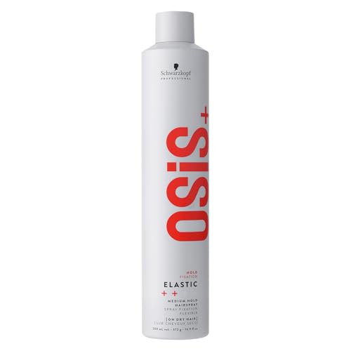Schwarzkopf Professional OSiS Elastic Laque Cheveux Coiffant Superposable Finition Lisse Anti Humidité Protection Thermique Fixation Normale 500 ml