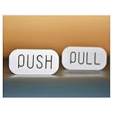 HWASH Push/Pull-Türschild, 9 X 9 cm, Selbstklebend, Push-Pull-Set, Schilderaufkleber for Zuhause, Büro, Restaurants, Krankenhäuser, Schule (Color : B)