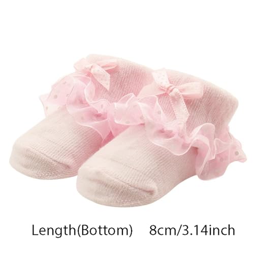 Baby Girls 6 Pairs Socks Infant Lace Sock Newborn Socks Eyelet Ankle Dress Sock 0 to 6 Months Kids Furry Socks4