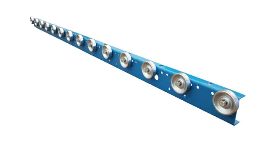 Ultimation Conveyor Skate Wheel Flow Rail – 5' Heavy Duty Steel Track for Gravity Conveyor Systems, Storage...