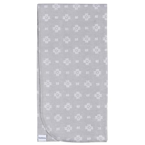Image of Gerber Unisex Baby 100% Cotton Flannel Receiving Blankets 30x30 Inches (Pack of 16), Animals + Geos Neutral, One Size