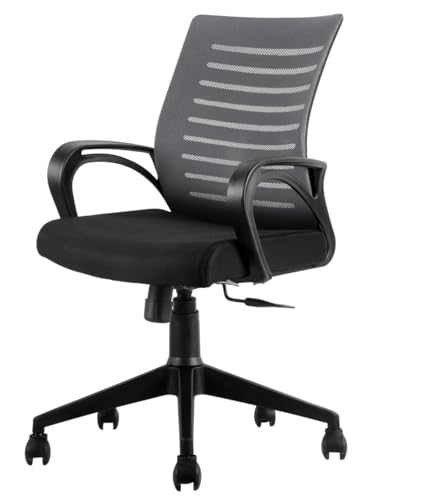 Image of Ergonomic Office Chair with Adjustable Lumbar Support, Breathable Mesh Back, 360 Swivel, Height Adjustable, Reclining Seat - Comfortable and Stylish Desk Chair for Home & Office, 45cm Height
