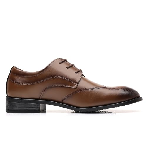 Santimon Men's Oxfords Luxury Derby Shoes for Men Business Casual Mens Lace-up Weddding Shoe2