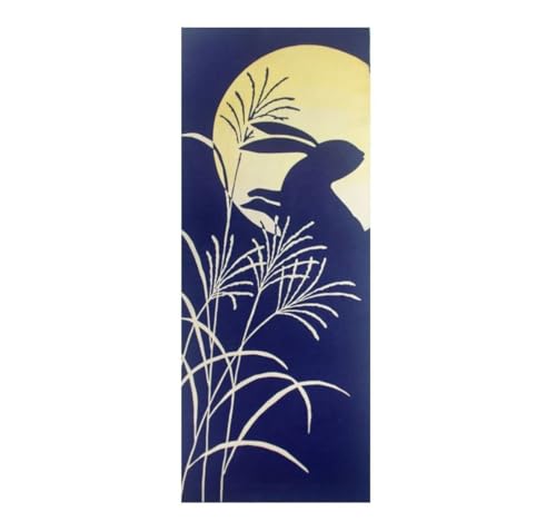 Tenugui Moon Rabbit serviette japonaise coton anti odeur - 2