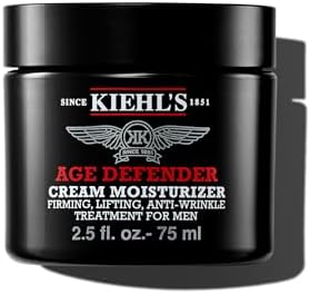 Kiehl's Age Defender Cream Moisturizer, Firming & Lifting Anti-Aging Treatment for Men, Gently Exfoliates, Minimizes Look of Fine Lines & Wrinkles, with Capryloyl Salicylic Acid & Caffeine - 75 ml