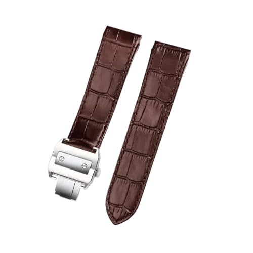 [LYBELIRH] {vEHb`Xgbv 20mm 23mm JeBG TgX Xgbv TgX 100 Y fB[X tH[fBONXvEHb`oh(Brown silver Buckle,23mm)