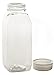 MT Products PET Plastic Juice Bottles 8 oz. - Clear Take-out Containers (Pack of 12) - Made in USA