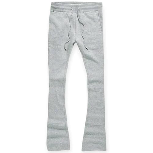 Kids Boys Uptown Stacked Fleece Sweatpants (Heather Grey)
