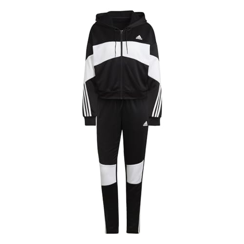 adidas Damen W Bold Block Tracksuit, Schwarz, L EU