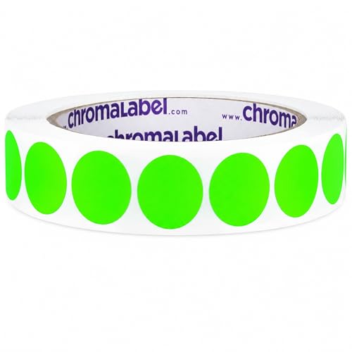ChromaLabel 3/10.2 cm zdejmowane etykiety z kodem kolorów | 1000/rolka (fluorescencyjna zieleń)