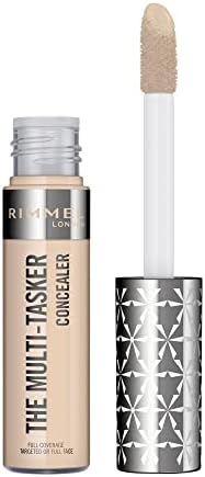 Rimmel Multi-Tasker Concealer, large soft wand, blendable formula, full coverage, crease-proof, transfer-proof & waterproof, Cruelty-Free