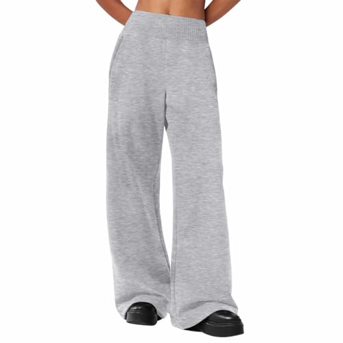 Boys Baggy Sweatpants Straight Wide Leg Open Bottom Casual Trousers Elastic Waist Athletic Joggers Pockets Sweat Pants