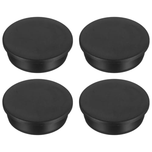 Image of MECCANIXITY 4pcs T-Shaped Silicone Plugs 53.6mm 2-1 /8 Inch Dia Snap in Plug Hole Seal Cover Round Rubber Stopper for 52.5-53.6mm Holes Kitchen Rubber Bulkheads Waterproof Sealing, Black
