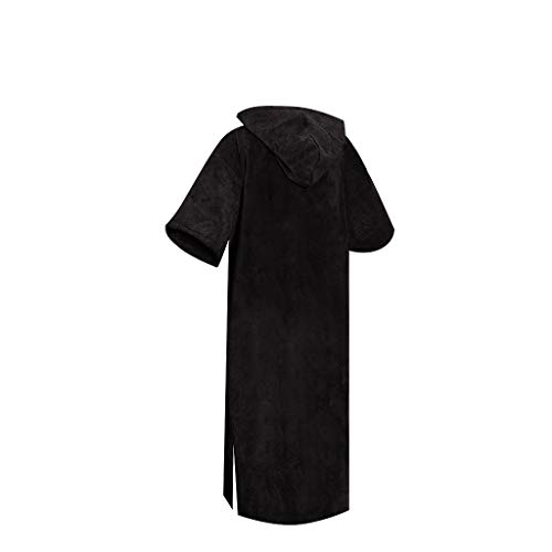 Foto von Brunelli Poncho Überzieher Bademantel Handtuch Schwimmen Kite Surfen Black 100% Baumwolle