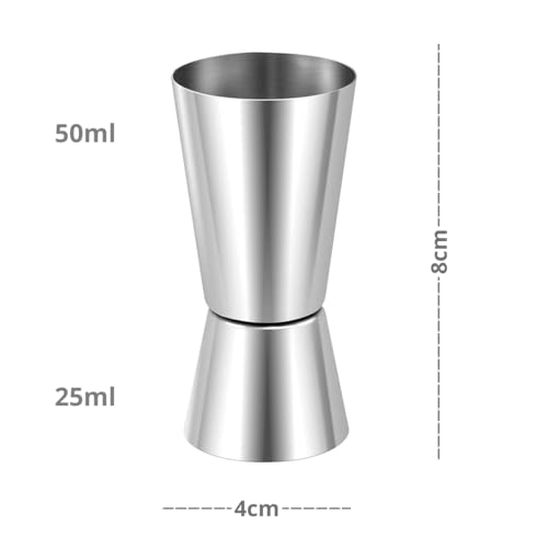 Kit Caipirinha Socador Macerador com Dosador Duplo 25ml / 50ml Socador 20cm Kit Com 2 Peças Bartende