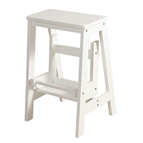 HAPPLiGNLY Home Step Stools,Multi-Function Household Folding Ladder Stool, Stairway Chair, 2-Step Ladder, Shoe Rack, Flower Rack, Kitchen Step Stool (4 Color, Size : 38×48×56Cm),A