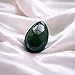 Polar Jade Stone Egg Made of Nephrite Jade, Medium Size (43x30mm), Drilled, with Unwaxed String and Instructions