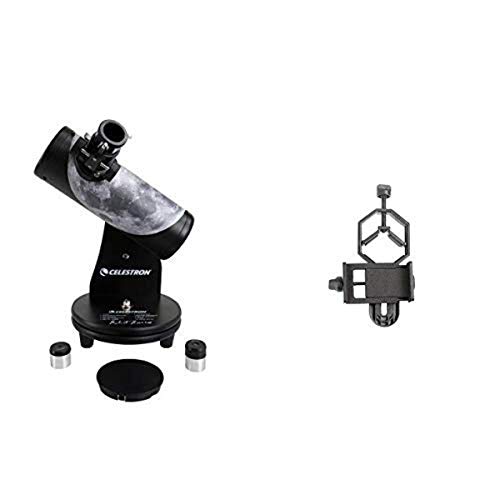 31ZBJqT4diL Celestron Signature Series Moon By Robert Reeves Features A Superb Moon Astronomical Telescope, Black (22016) with Basic Smartphone Adapter 1.25" Capture Your Discoveries