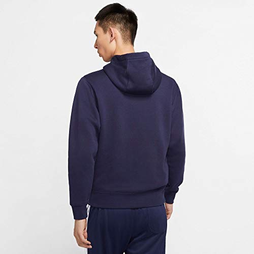 Nike Men's Sportswear Club Fleece Full Zip Hoodie, Fleece Zip-Up Hoodie Men, Midnight Navy/Midnight Navy/White, 2XL-T2