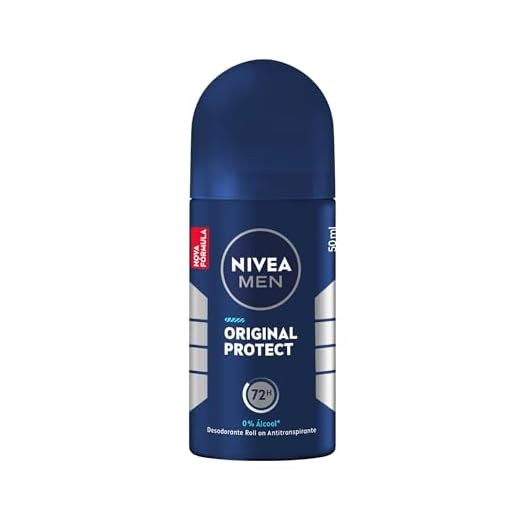 NIVEA MEN Desodorante Antitranspirante Roll On Masculino Original Protect - Proteção prolongada de 48h, tecnologia hidratante, ingredientes naturais, não causa irritações, fragrância duradoura - 50ml