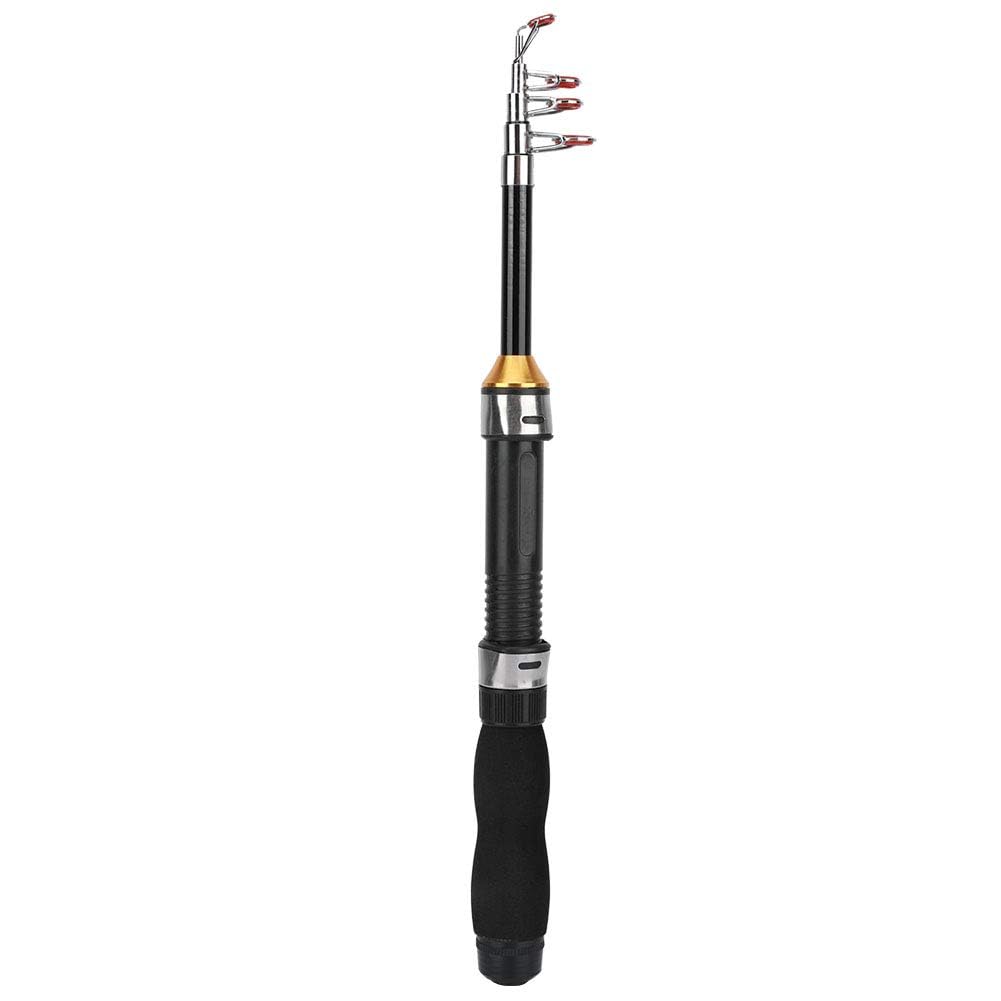 Teleskopowa Wędka Przenośna Mini Kieszonkowa Pen Rod Ice Fishing Sea Fishing Tools 28049-100, Chowana dla Początkujących i Wędkarzy (1,2 M)(1M)