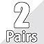 2 Pairs: 1 Pair White & 1 Pair Light Gray