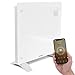 VONROC Termoconvettore Elettrico 1000W, Pannello in Vetro, Controllo Smart, Timer, Modalità Eco e Antigelo, IP24, per Riscaldamento Casa, Montaggio a Parete o Portatile Bianco