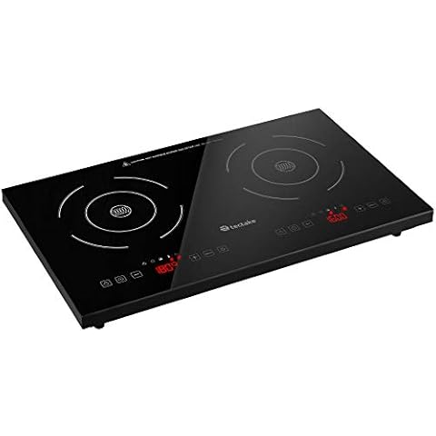 tectake 403581 Placa de inducción con dos zonas de cocción Cover