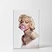 Marilyn Monroe Bubble Gum Chewing Gum Canvas Print Home Decor/Iconic Wall Art/Gallery Wrapped Canvas Art Stretched/Ready to Hang (12 x 8)
