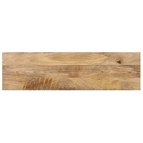 Table basse 90x30x40 cm gain de place en bois de manguier massif - 5