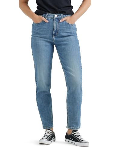Lee Womens High Rise Mom Jeans, Glowing Review, 18 US