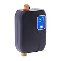 Instant Hot Water Heater, Electric Mini-Tank Water Heater, Brass Interfaces, Touch Button, Under Sink Counter Cupboard For Sinks Kitchens, 110v, 3000w, Wall Or Floor Mounted (Black)