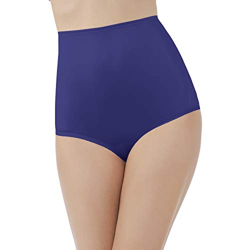 Vanity Fair Women's Perfectly Yours Ravissant Tailored Nylon Brief Panty - Size X-Large / 8 - Navy