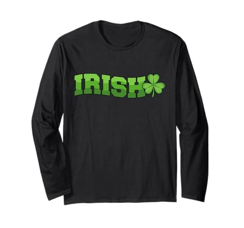 Trébol Irlandés Irlanda Orgullo Verde Irlandés Manga Larga