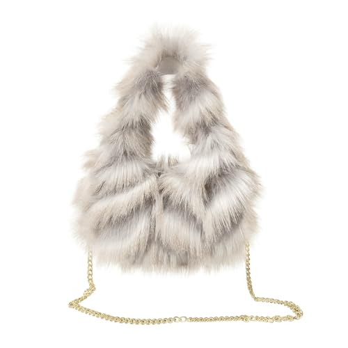 Fur Purse Plush Hobo Bag Furry Bag Cute Fluffy Handbag Large Fuzzy Soft Underarm Shoulder Bags Women Chic Gift