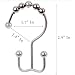 2 Lb. Depot Shower Curtain Ring - Set of 12 Easy Glide Rollers with Polished Chrome Finish - Stainless Steel Shower Hooks for Straight and Curved Rods - Decorative and Durable for Any Bathroom