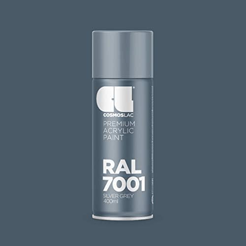 Cosmos LAC Acrylic Paint Spray Can for DIY Projects Spray Paint, 400 ml (RAL 7001 Silver Grey)