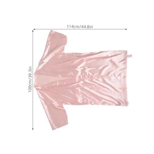 Capa para cliente de salón estilo kimono rosa ajustable miniatura 2