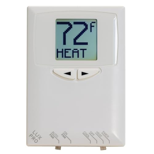 Lux Pro PSDH121B Non-Programmable Thermostat; Heat Pump Only; 2 Heat, 1 Cool; Batteries Included