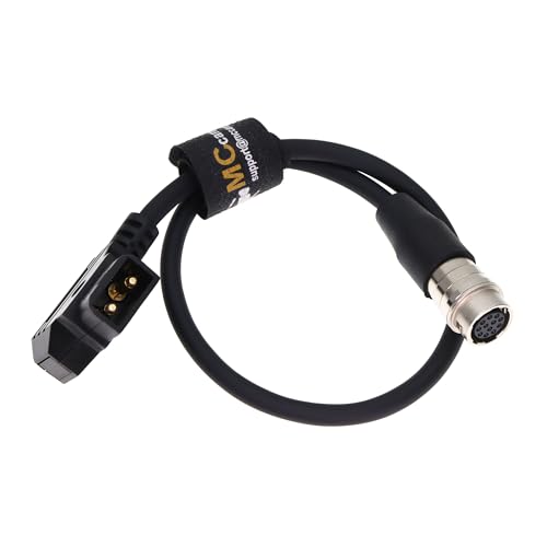 D-tap to Hirose 12 Pin Female 1m Power Cable for 1/3" 1/2" 2/3" for Fujinon for Nikon for Canon Angenieux B4 ENG Lens