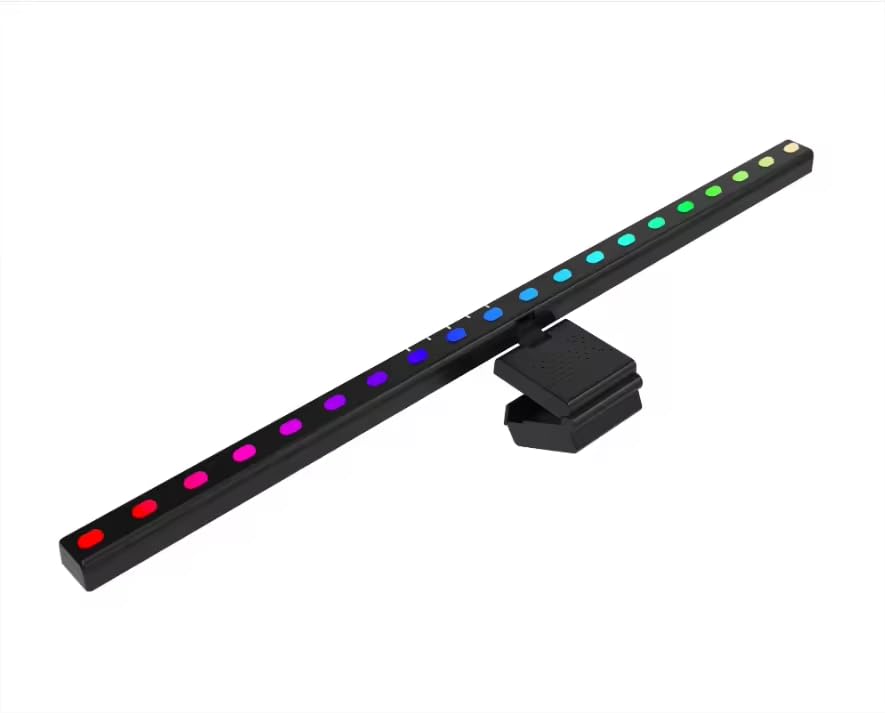 SUKIMIH Monitor Light Bar 23.6" with RGB, Dual Light Source, Adjustable Color Temperature (3000K-6500K), Touch Control, Eye Protection, and Anti-Glare Desk Lamp for Home Office and Gaming
