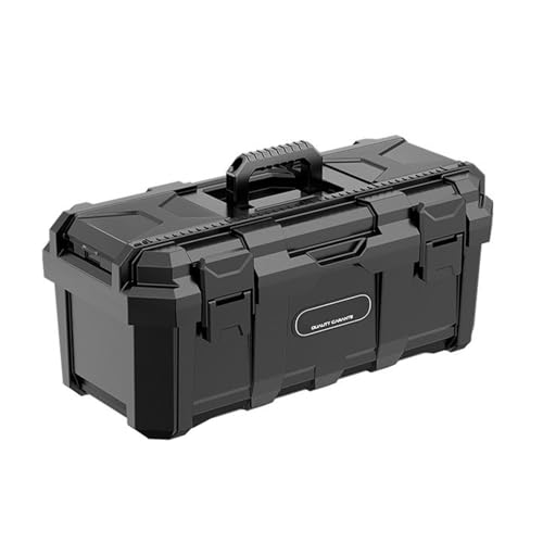 Boîte à outils double couche renforcée en plastique léger et compact