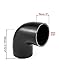 QWORK 90 Degree Elbow Silicone Hose, 2 Pcs 3